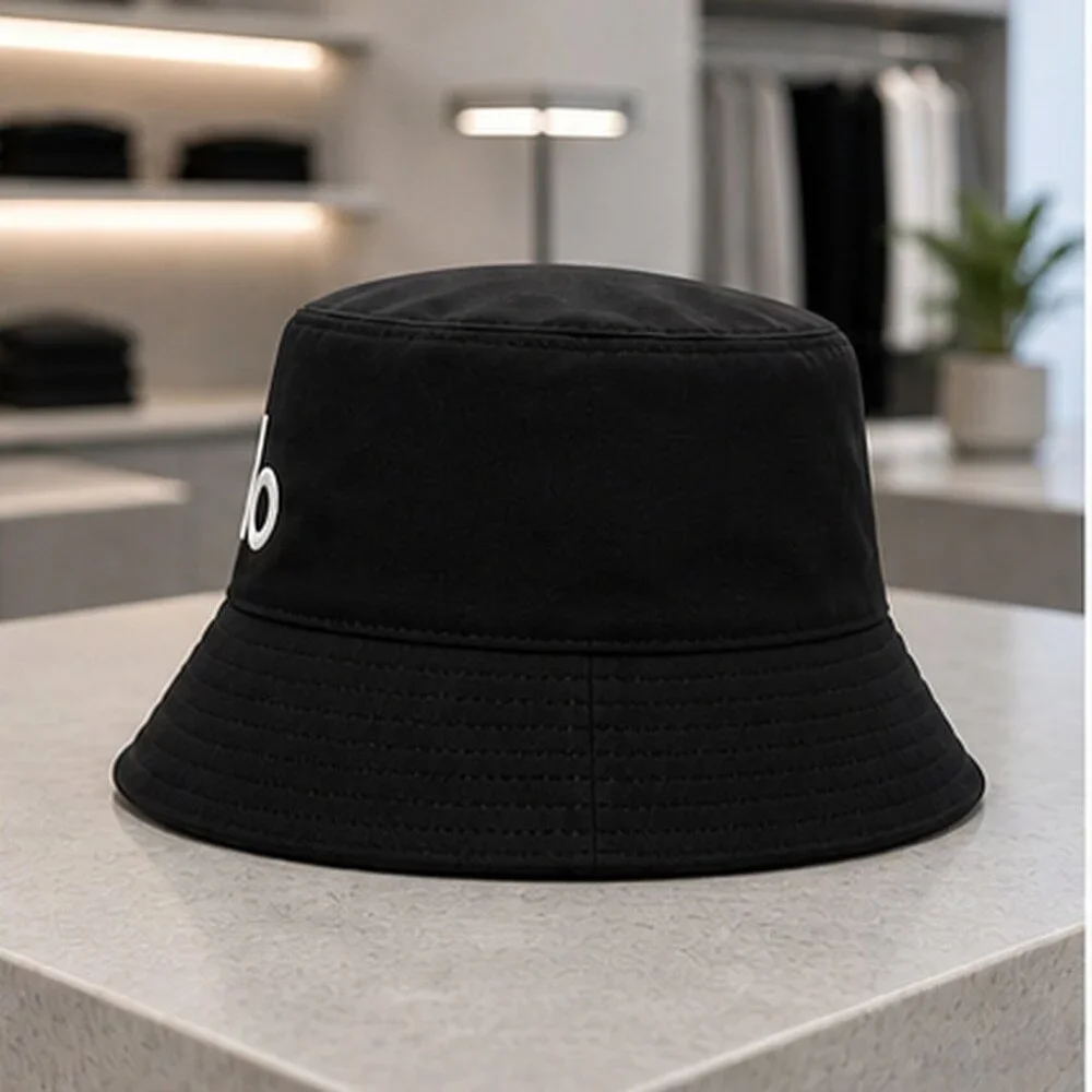 ALO Yoga Black Workout Bucket Hat Sporty